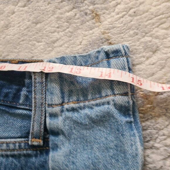 Ética Hevan Relaxed Fit Size 26  Raw Hem High Rise Two Tone Denim Cutoff Shorts - Picture 8 of 9